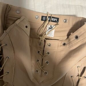 The Kript Women's Tan Boot Cut Pants